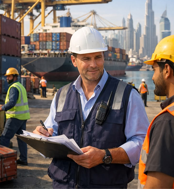 Logistics manager at port